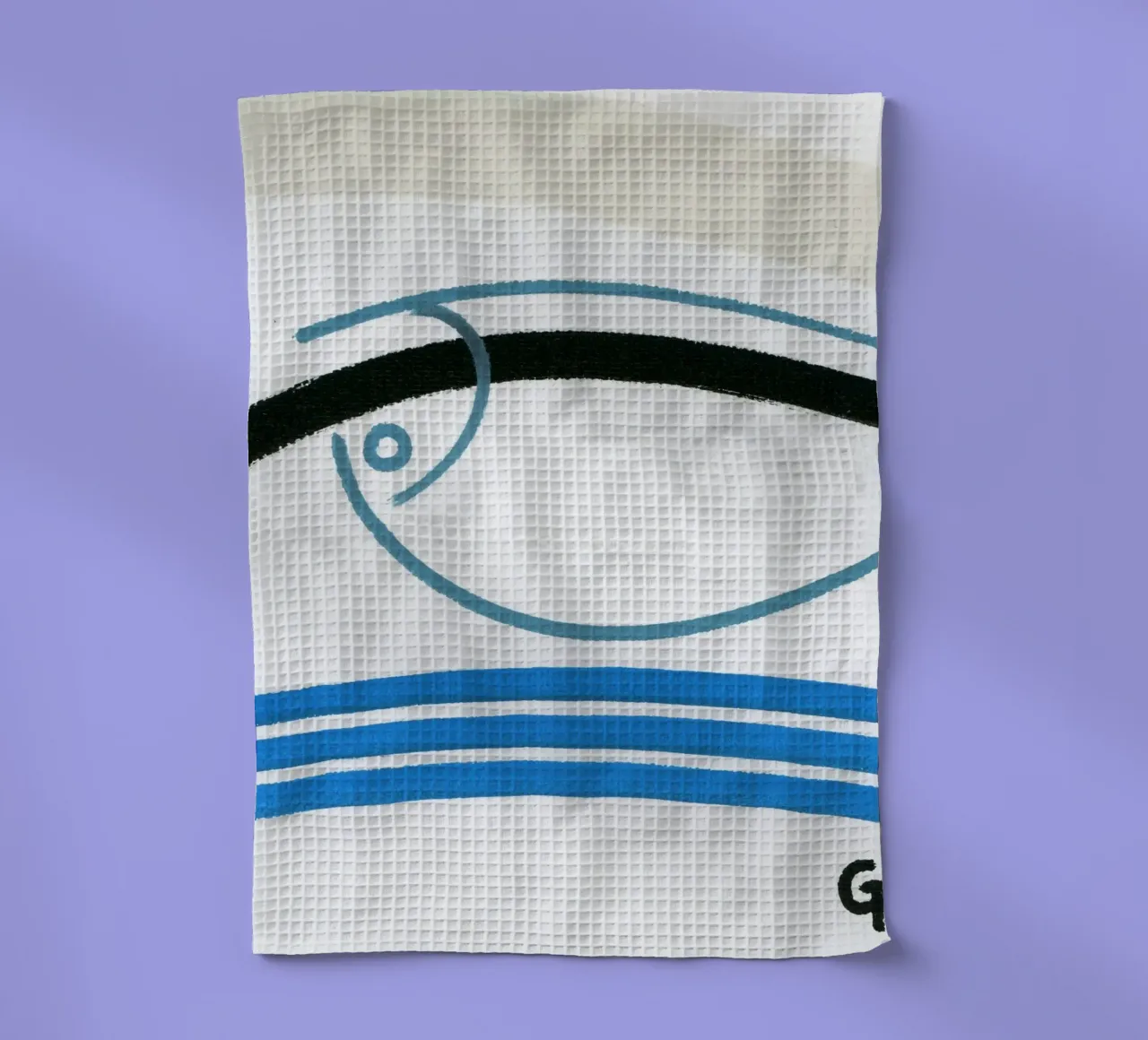 Pesce minimalista 2 canovaccio da cucina da gtobonart
