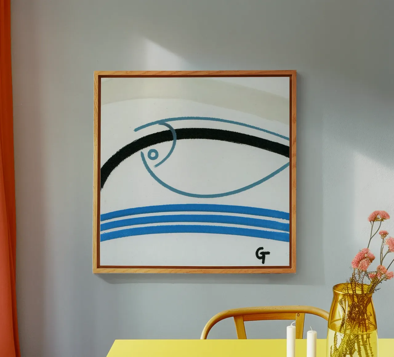Pesce minimalista 2 plexiglass da gtobonart