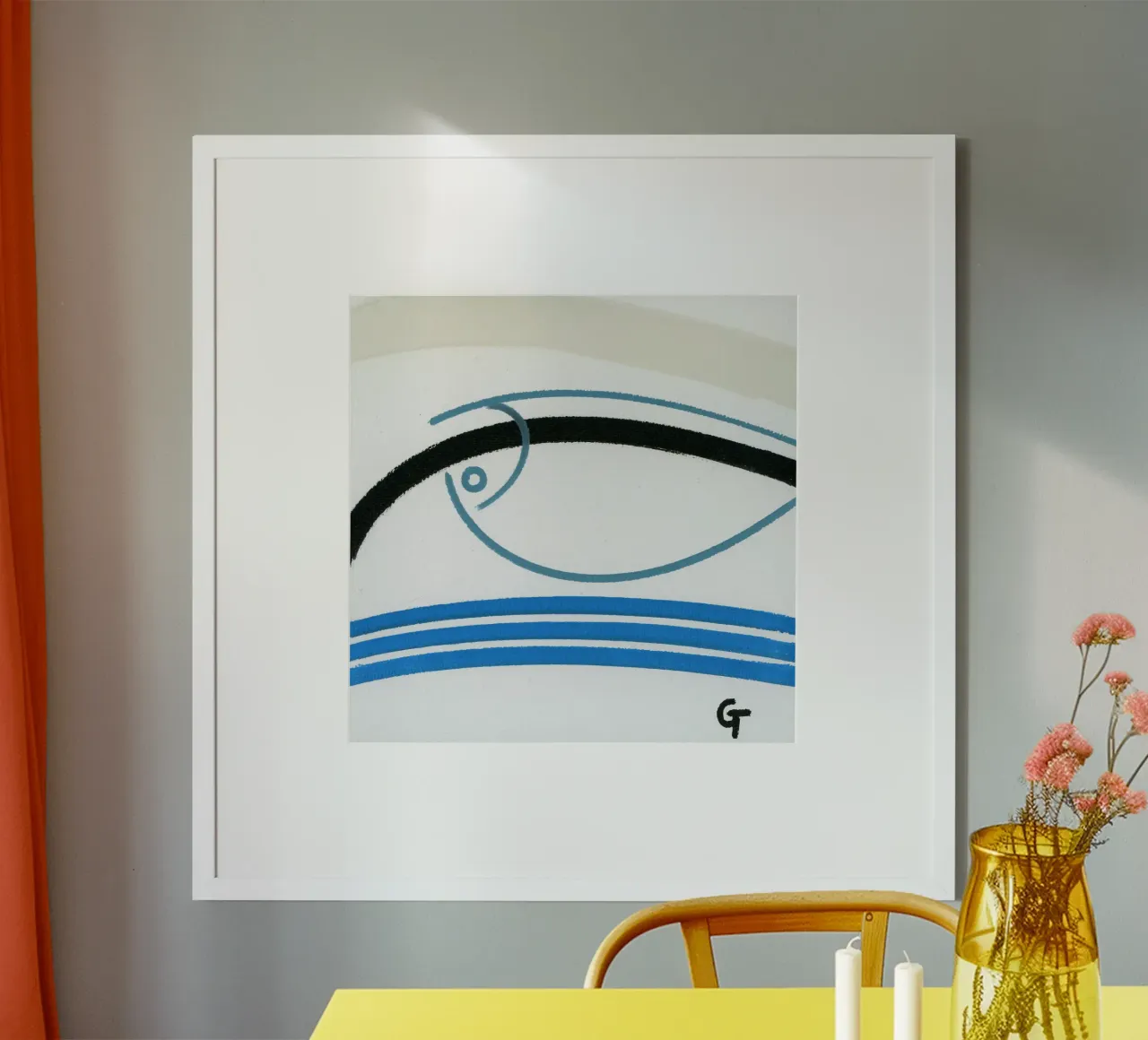 Pesce minimalista 2 poster da gtobonart