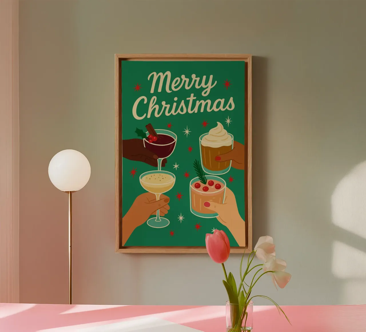 Cheers to Christmas canvas by PurePeachChristmas