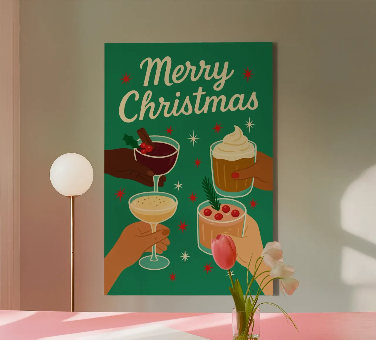 Cheers to Christmas canvas by PurePeachChristmas