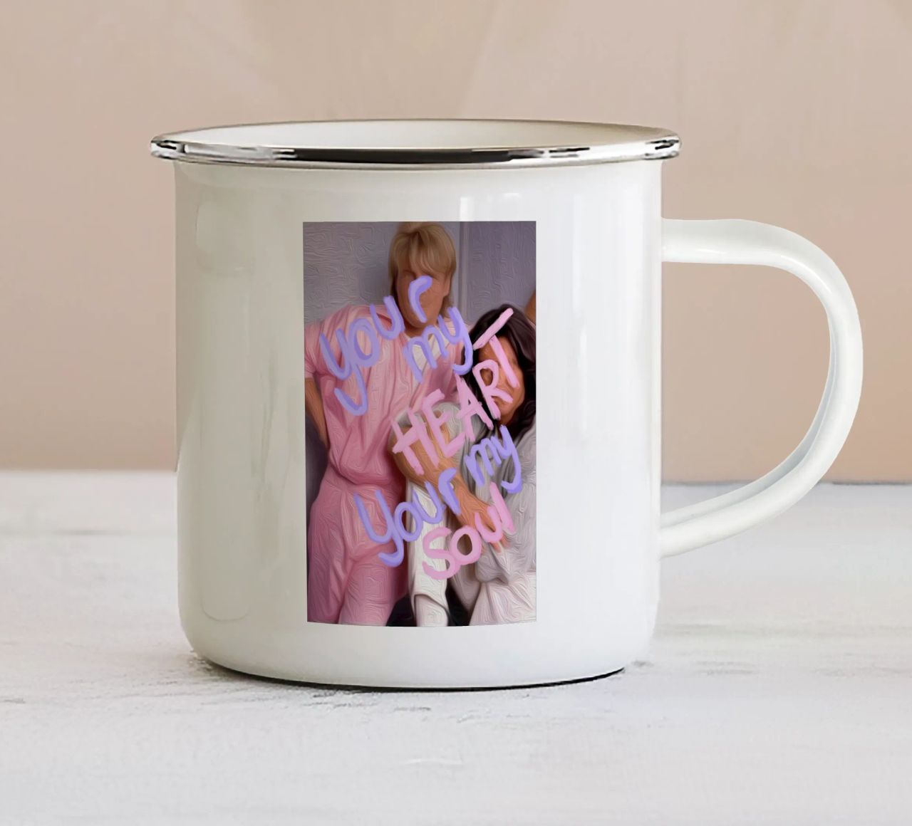 your my heart tazza in smalto da Hej Ibiza by Ute Arnold
