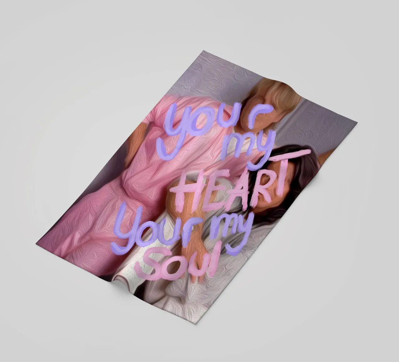 your my heart beach towel by Hej Ibiza by Ute Arnold