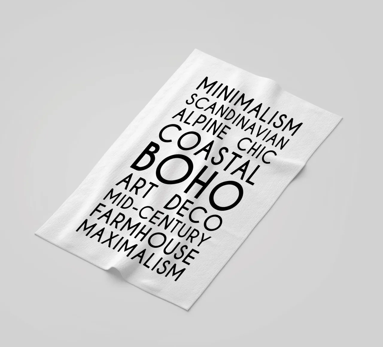 Stili di design per interni - Stili di interni - Typo art telo mare da Typo Designs