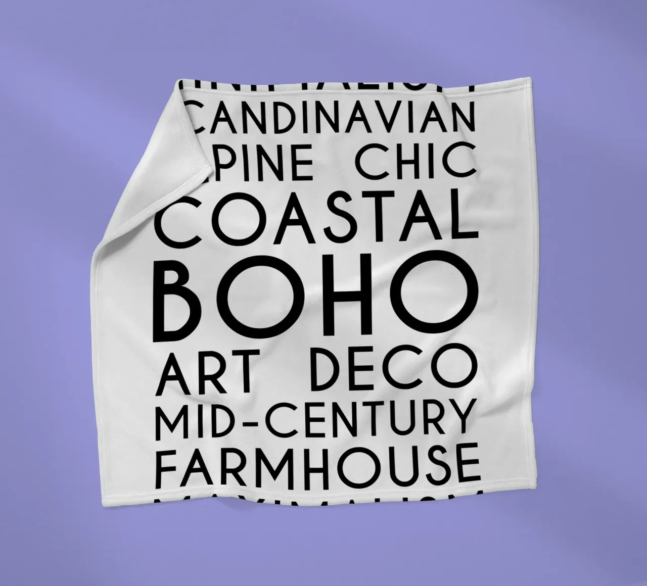 Stili di design per interni - Stili di interni - Typo art coperta in pile da Typo Designs