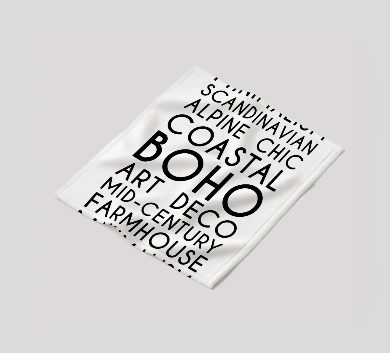 Stili di design per interni - Stili di interni - Typo art coperta in pile da Typo Designs