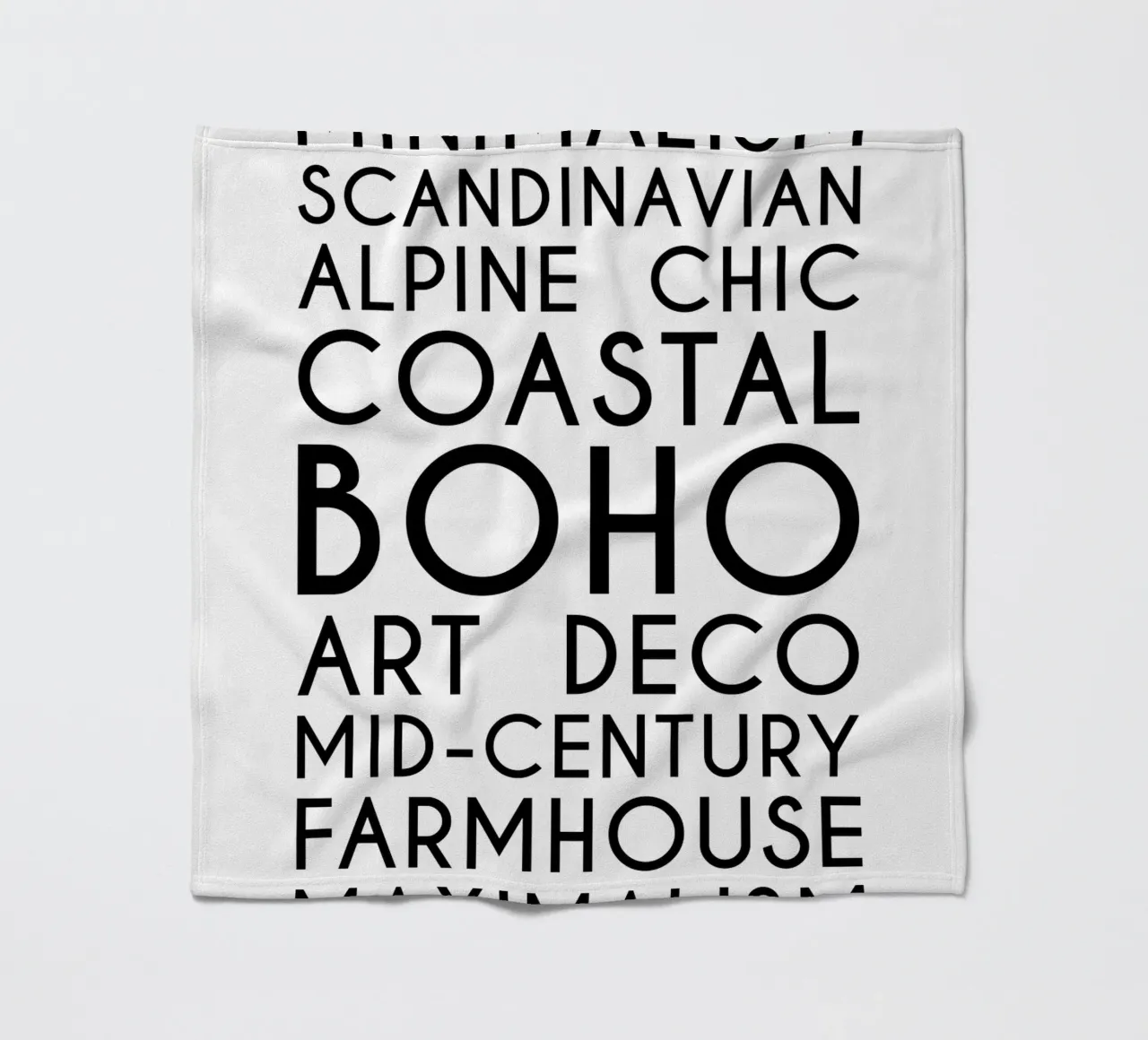 Stili di design per interni - Stili di interni - Typo art coperta in pile da Typo Designs