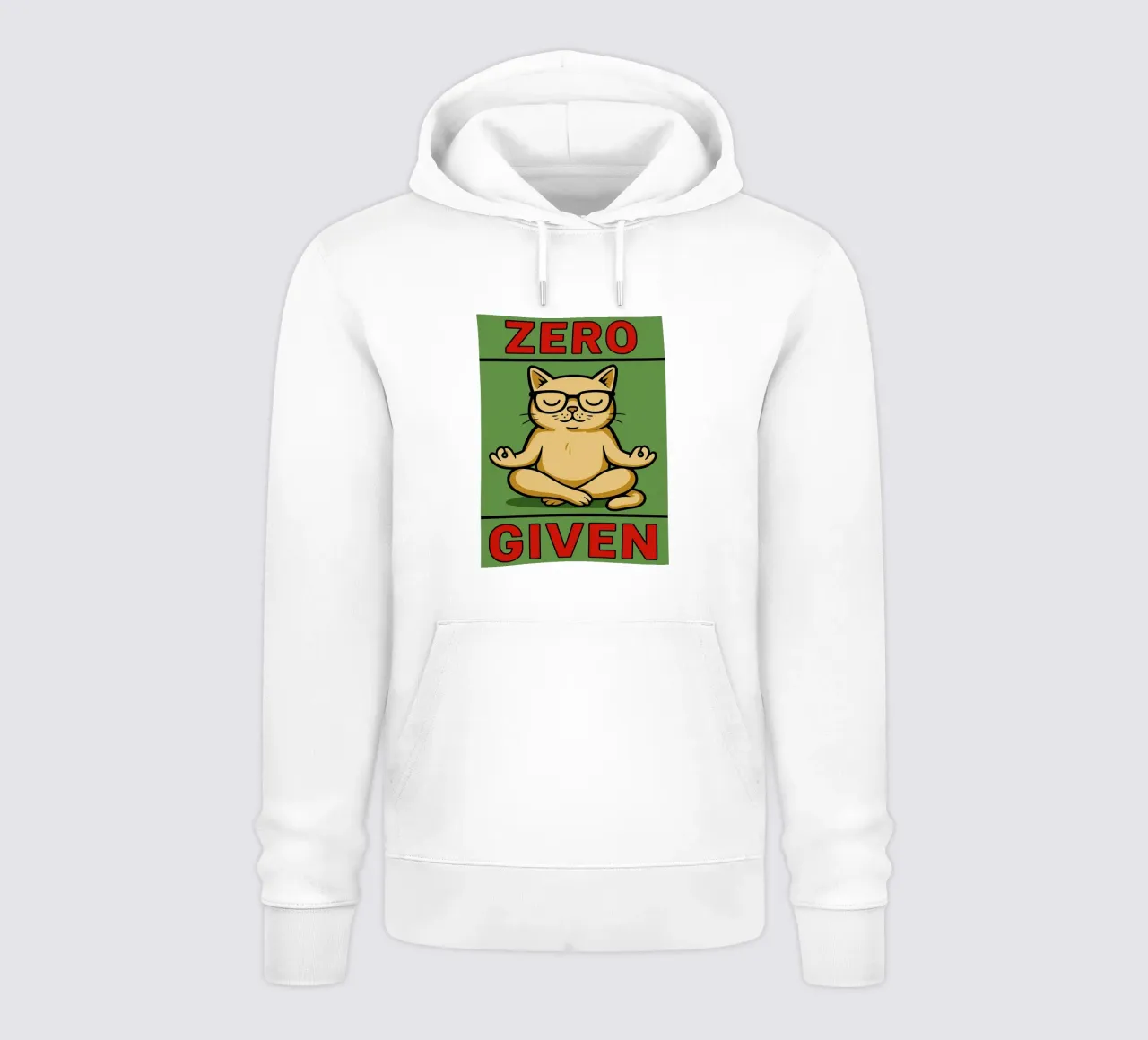 zero dato gatto divertente felpa con cappuccio da Toolee