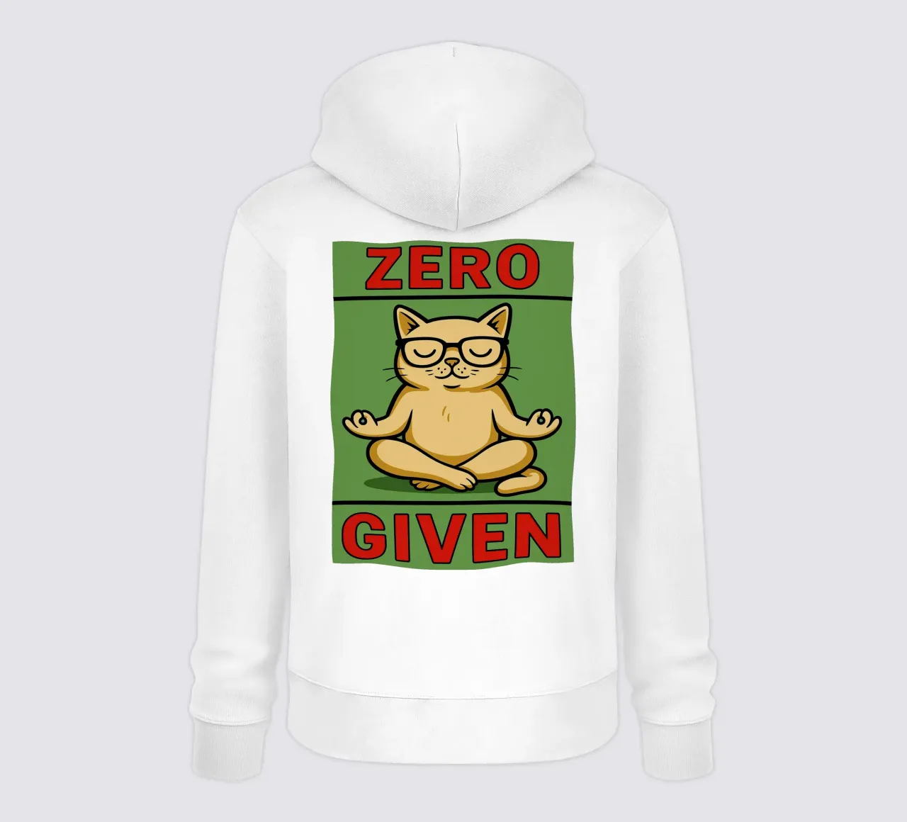 zero dato gatto divertente felpa con cappuccio da Toolee