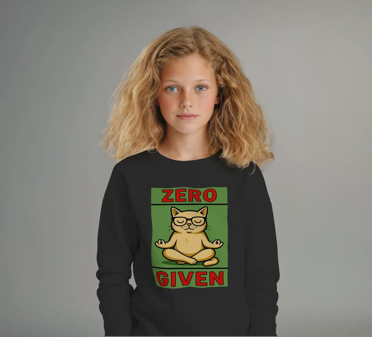 zero dato gatto divertente felpa bambino da Toolee