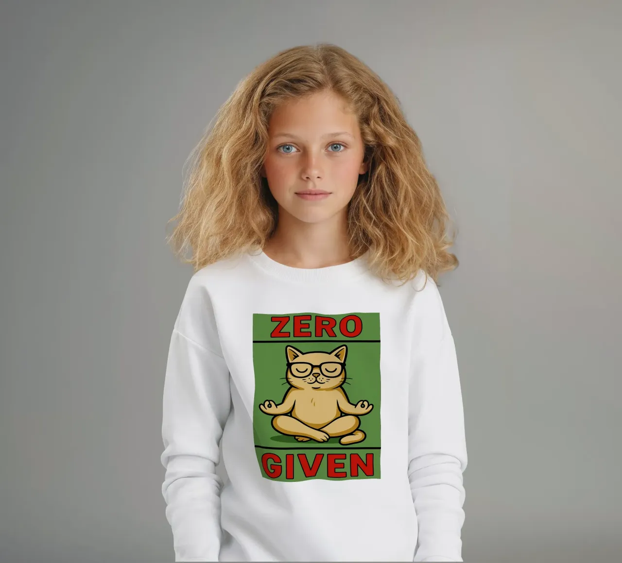 zero dato gatto divertente felpa bambino da Toolee