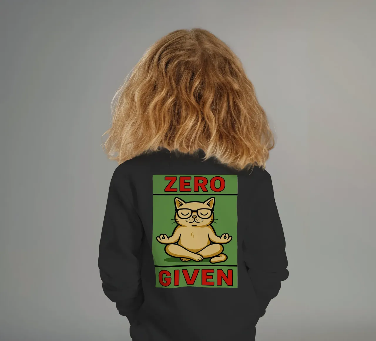zero dato gatto divertente felpa bambino da Toolee