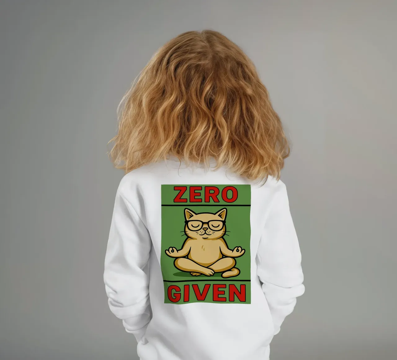zero dato gatto divertente felpa bambino da Toolee