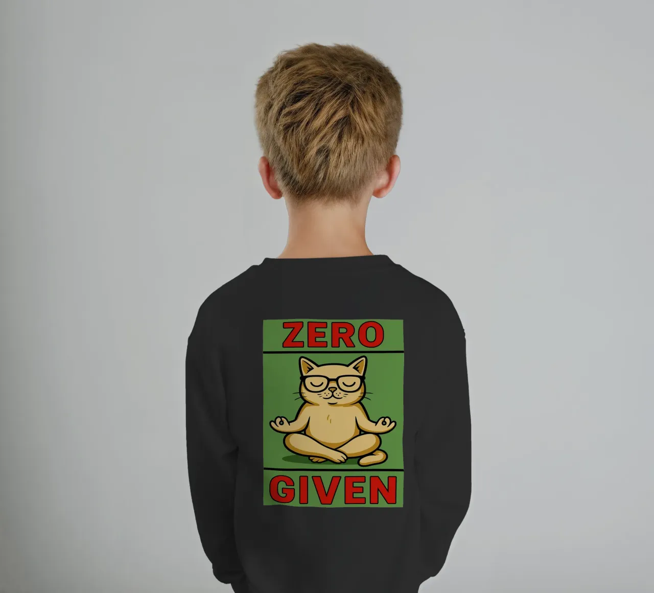 zero dato gatto divertente felpa bambino da Toolee