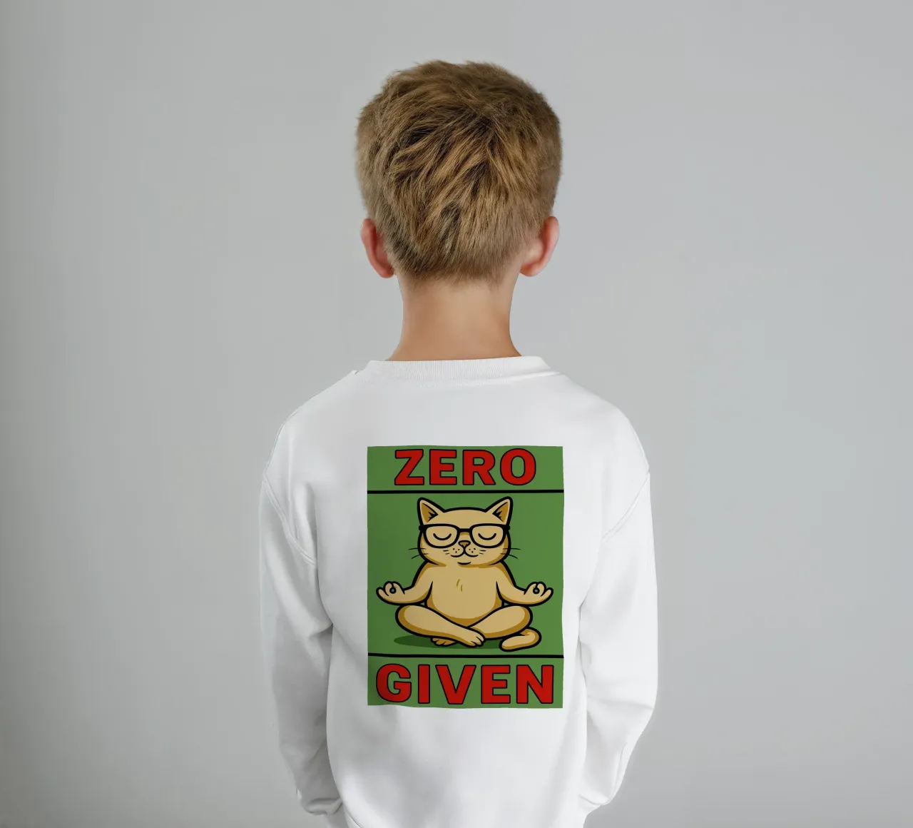 zero dato gatto divertente felpa bambino da Toolee