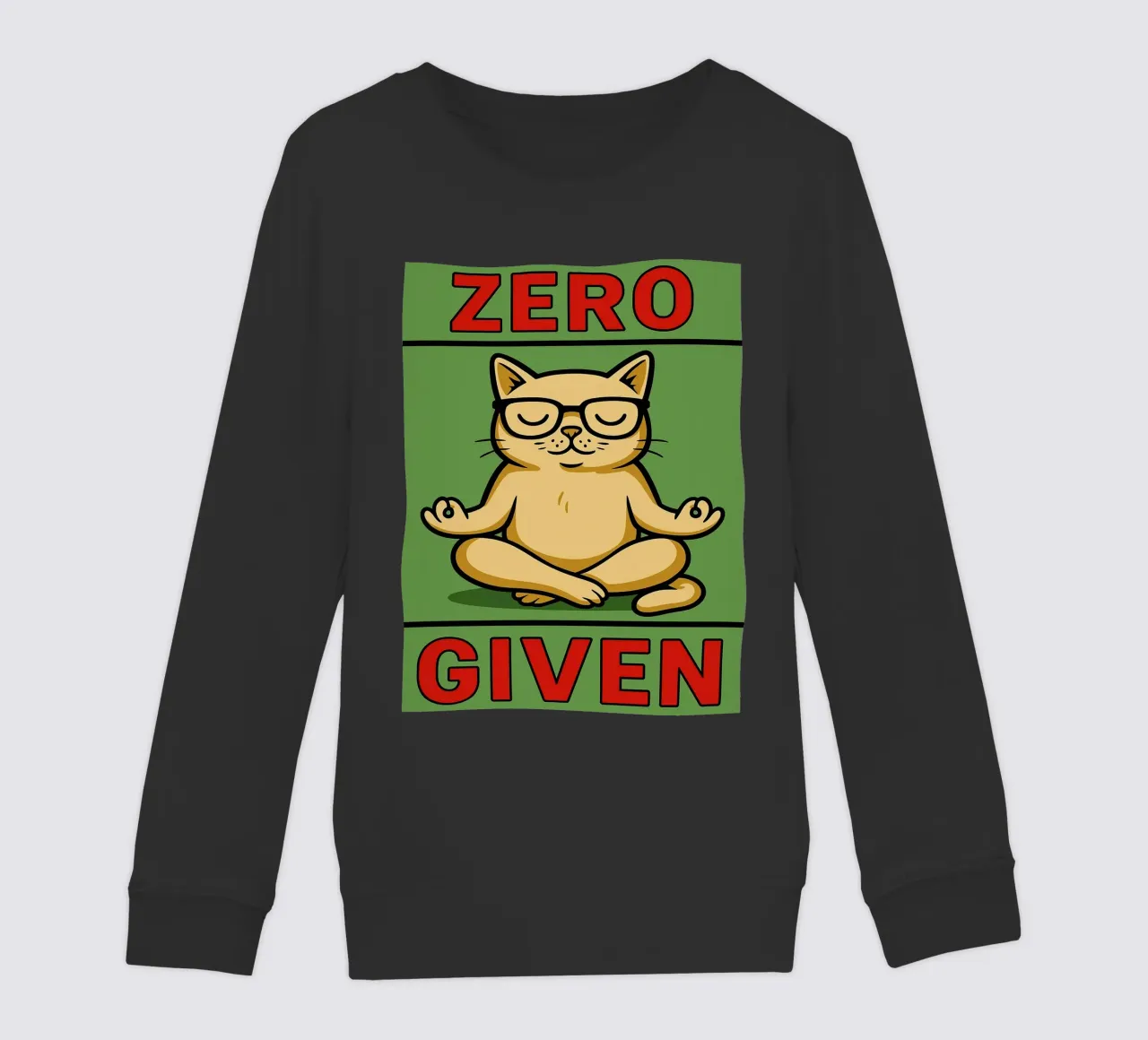 zero dato gatto divertente felpa bambino da Toolee