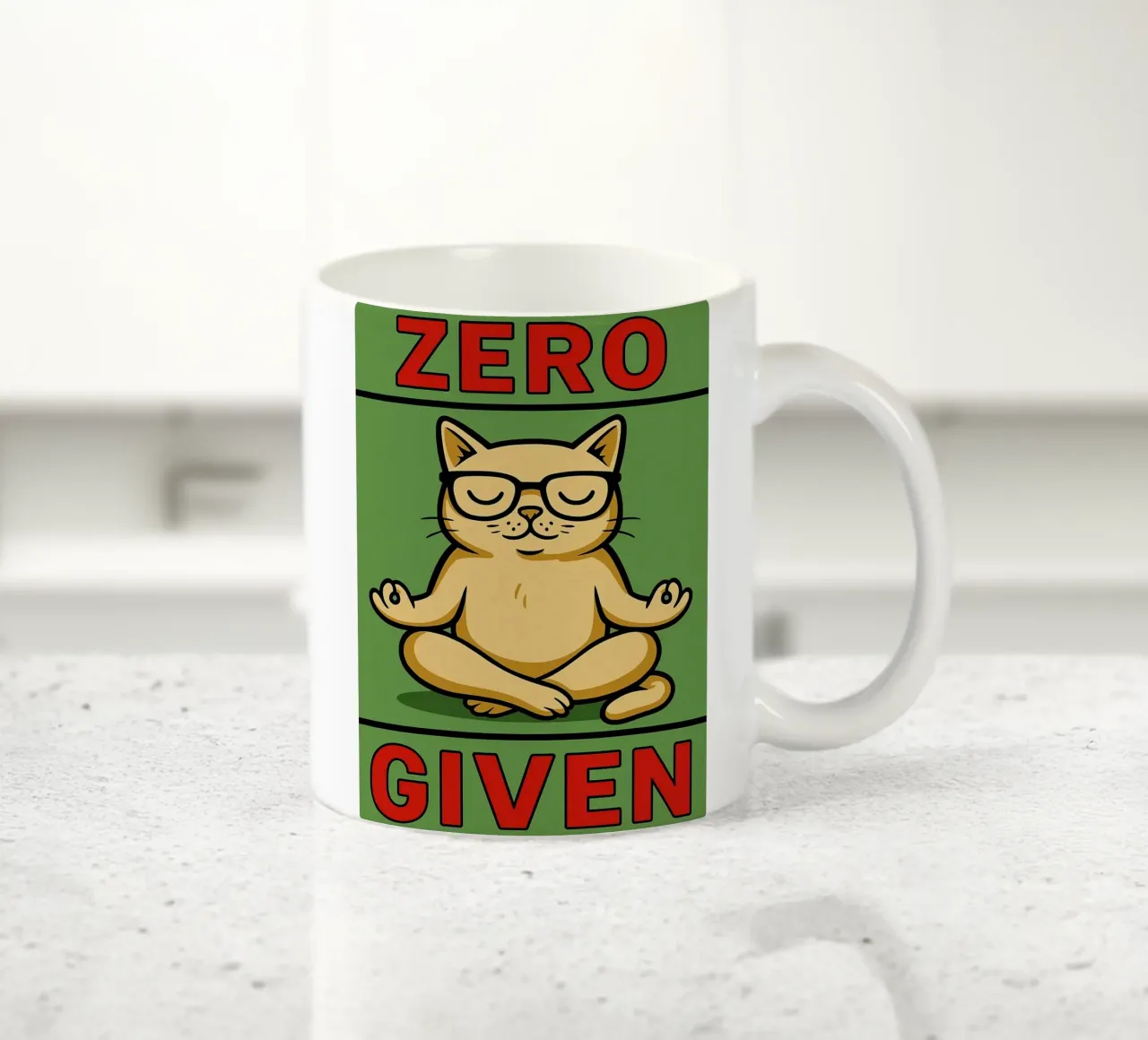 zero dato gatto divertente tazza in ceramica da Toolee