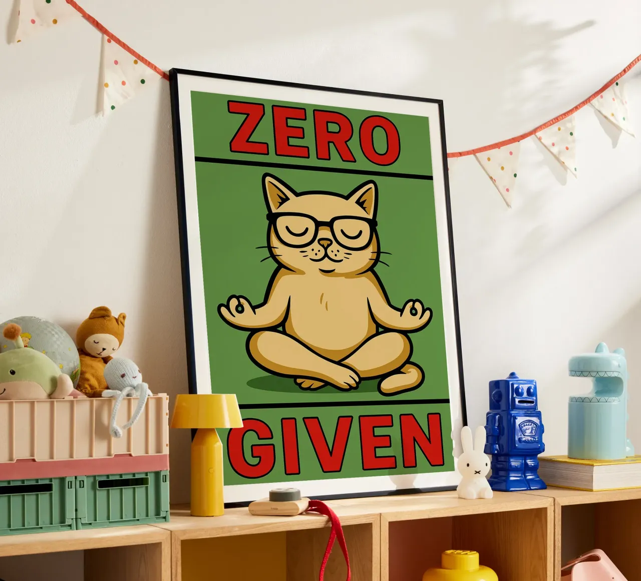 zero given funny cat hahnemühle by Toolee
