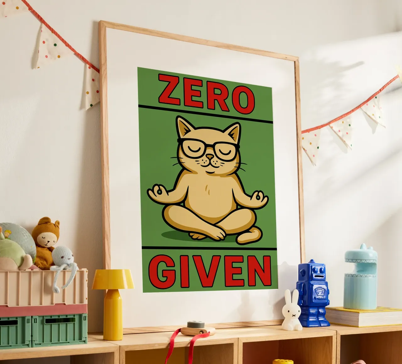 zero given funny cat hahnemühle by Toolee