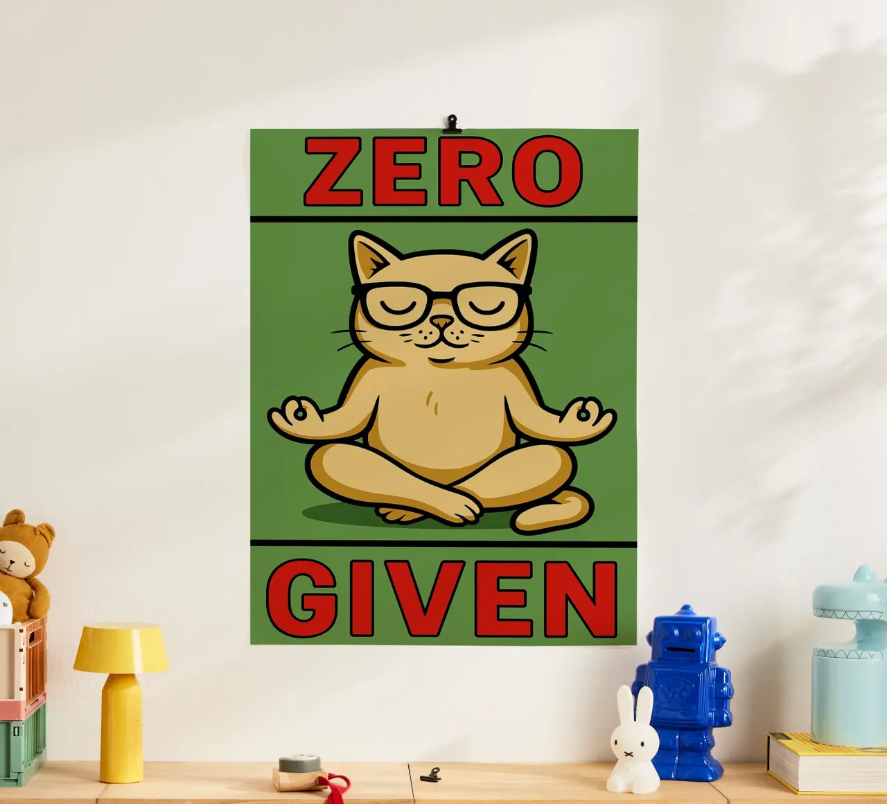 zero given funny cat hahnemühle by Toolee