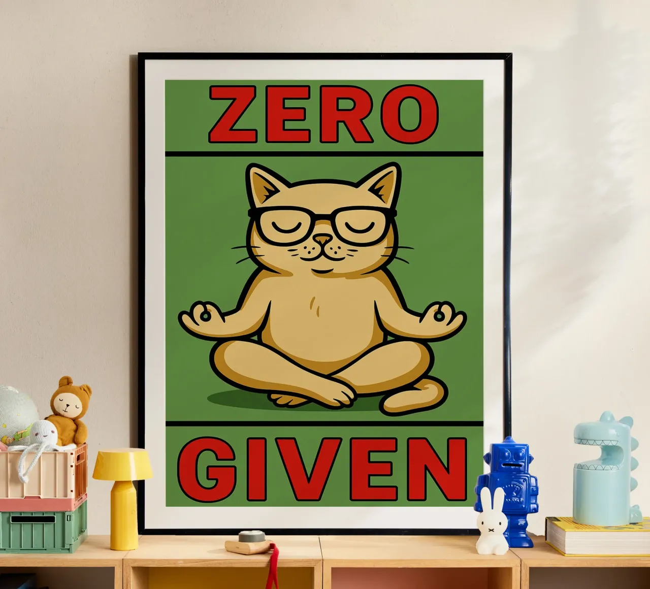 zero given funny cat hahnemühle by Toolee