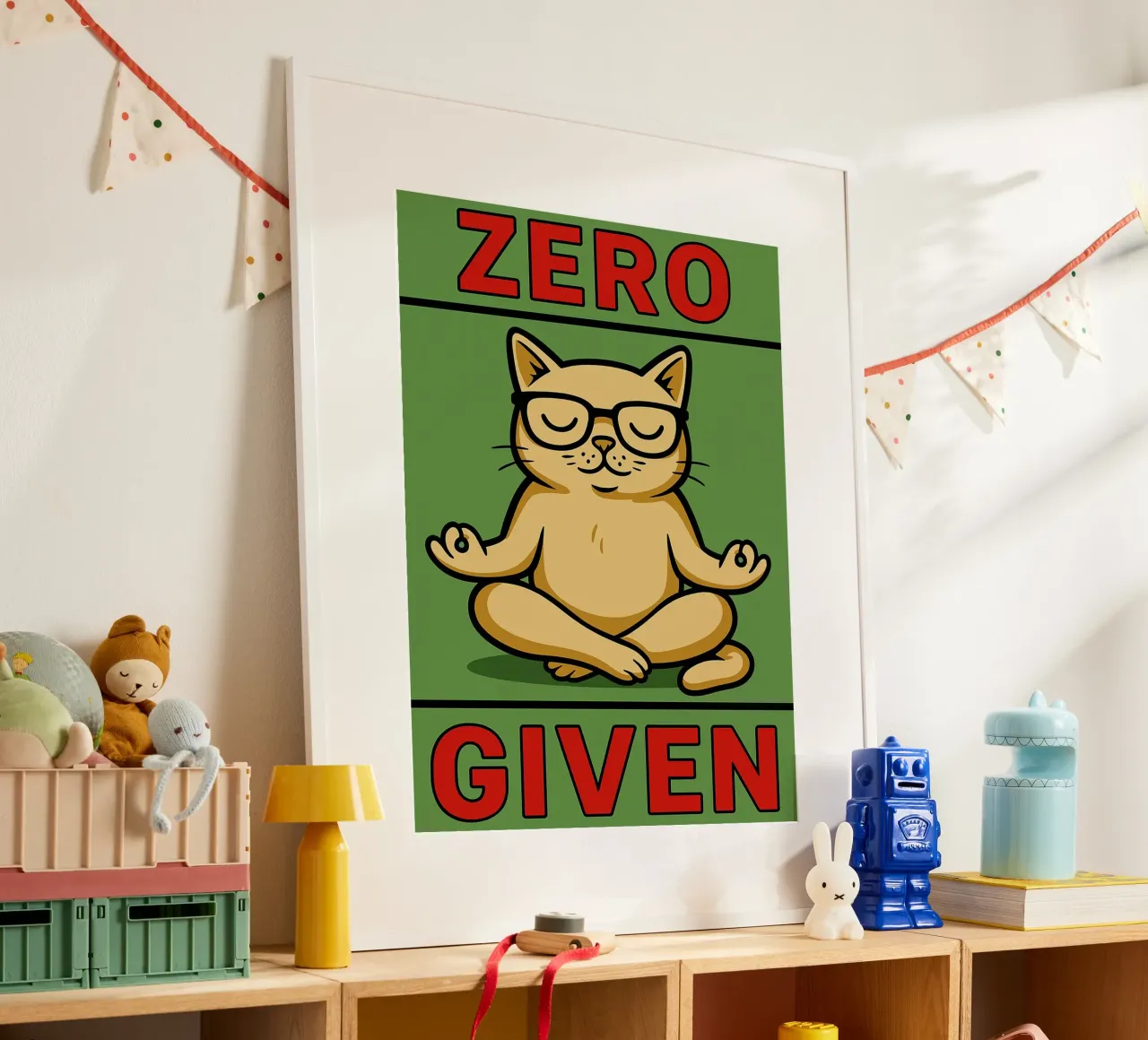 zero given funny cat hahnemühle by Toolee