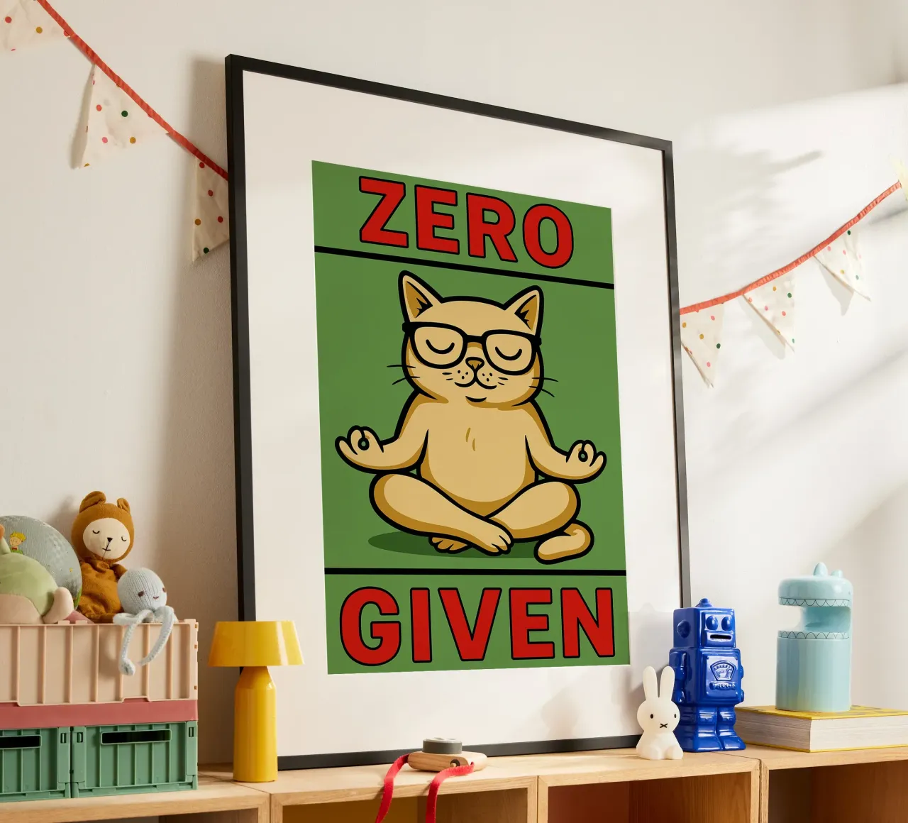 zero given funny cat hahnemühle by Toolee
