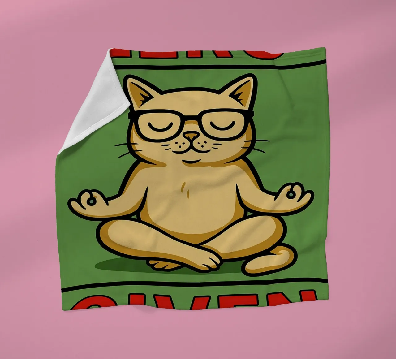 zero given funny cat fleece blanket by Toolee