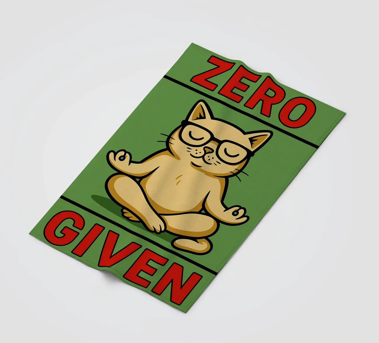 zero given funny cat fleece blanket by Toolee