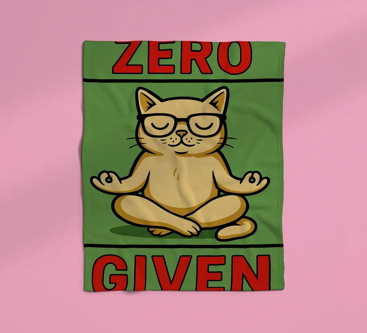 zero given funny cat fleece blanket by Toolee
