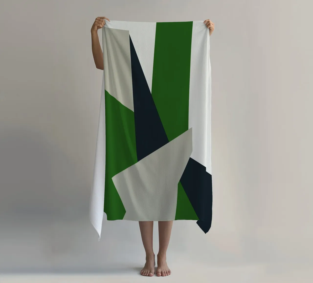 Geometrische abstracte compositie strandhanddoek van Life of Pie