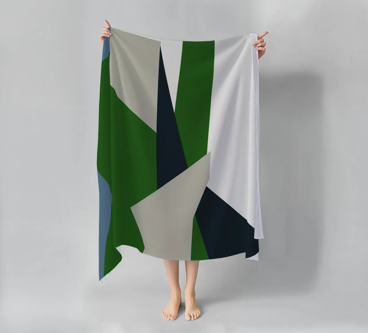 Geometrische abstracte compositie strandhanddoek van Life of Pie