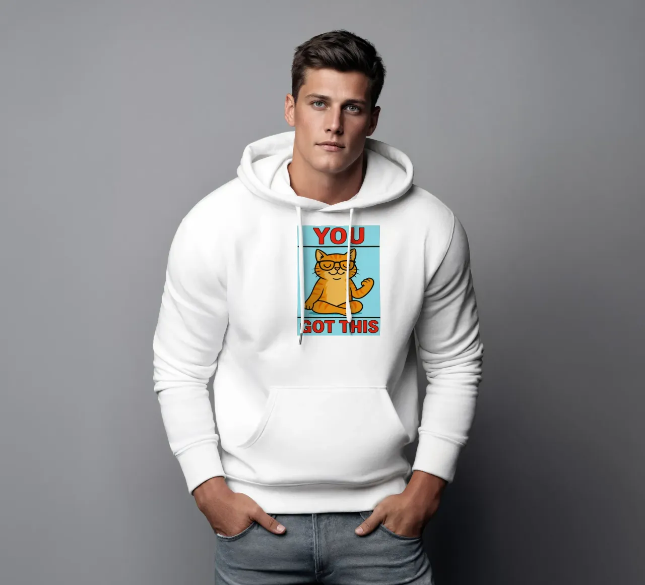 hai un gatto buffo felpa con cappuccio da Toolee