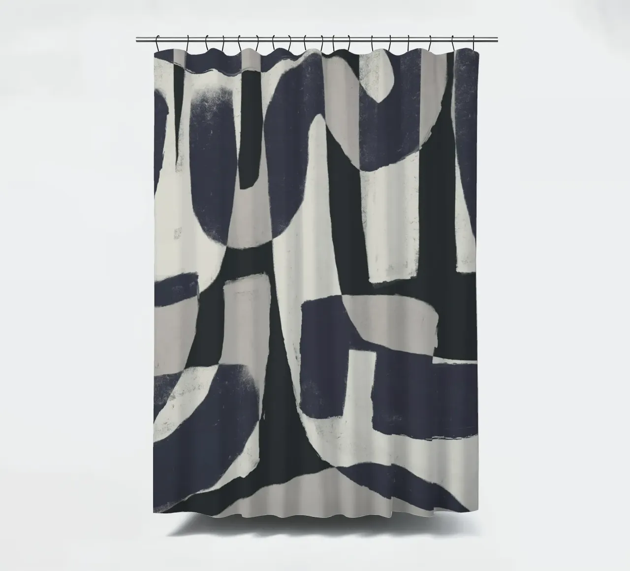 Forme astratte monocromatiche tenda da doccia da Life of Pie