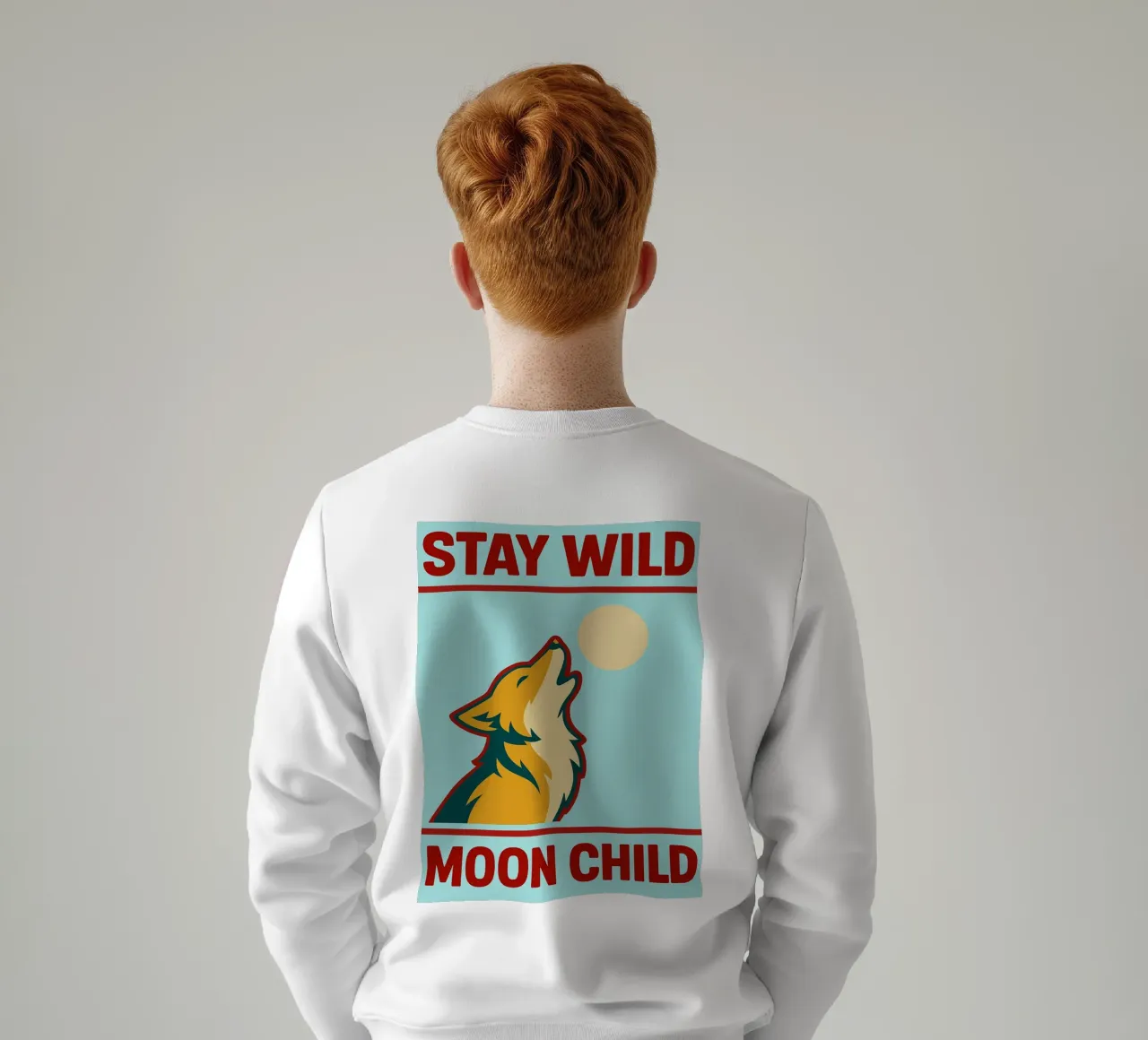 stay wild moon child funny wolf felpa da Toolee