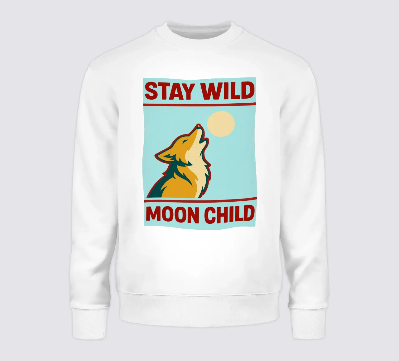 stay wild moon child funny wolf felpa da Toolee