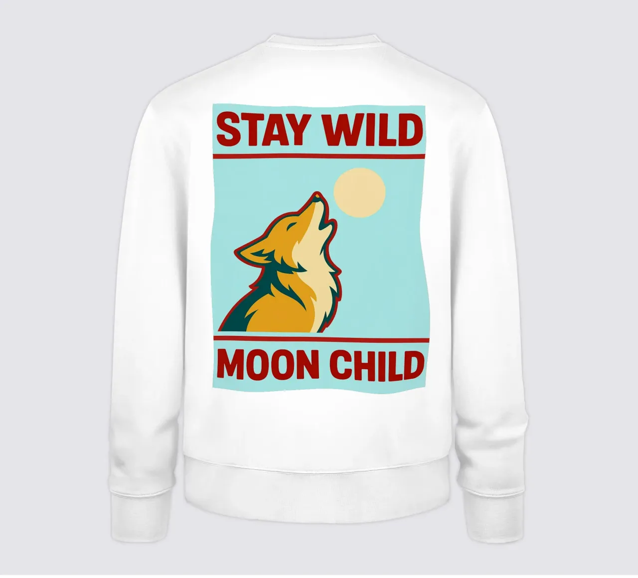 stay wild moon child funny wolf felpa da Toolee