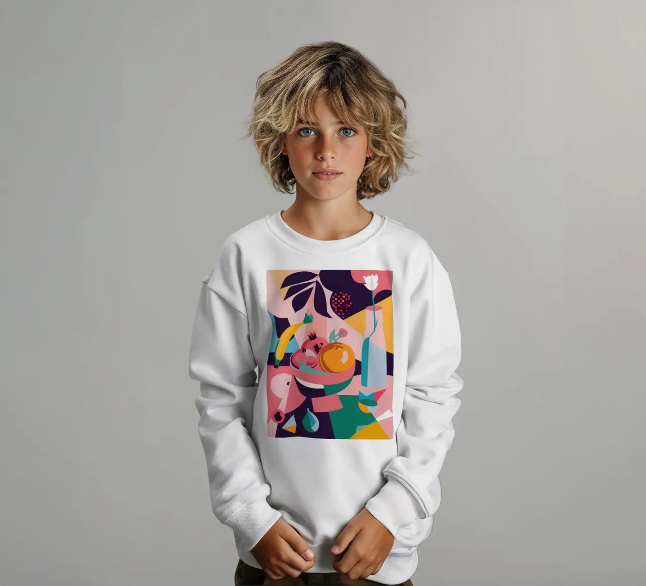 Formas abstractas afrutadas sudadera para niño de Sun Riser