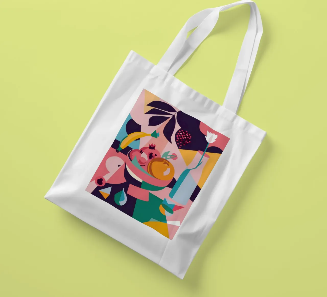 Forme astratte di frutta borsa in juta da Sun Riser