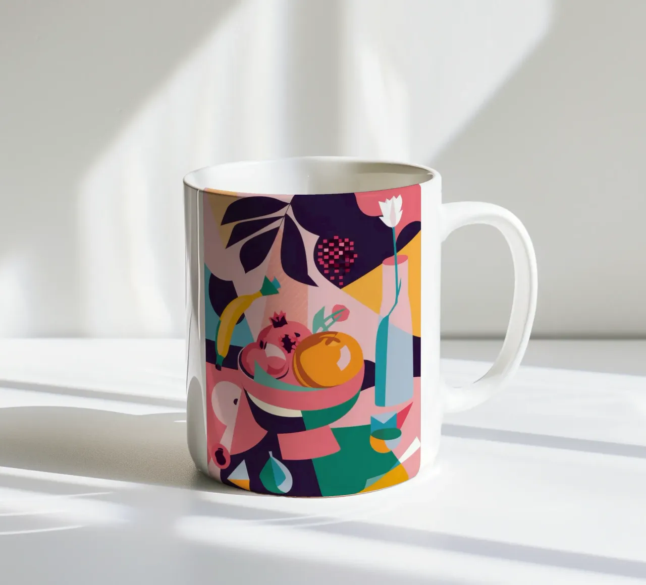 Forme astratte di frutta tazza in ceramica da Sun Riser