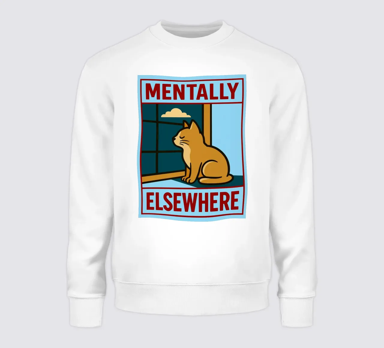 mentalmente en otra parte gato divertido sudadera de Toolee