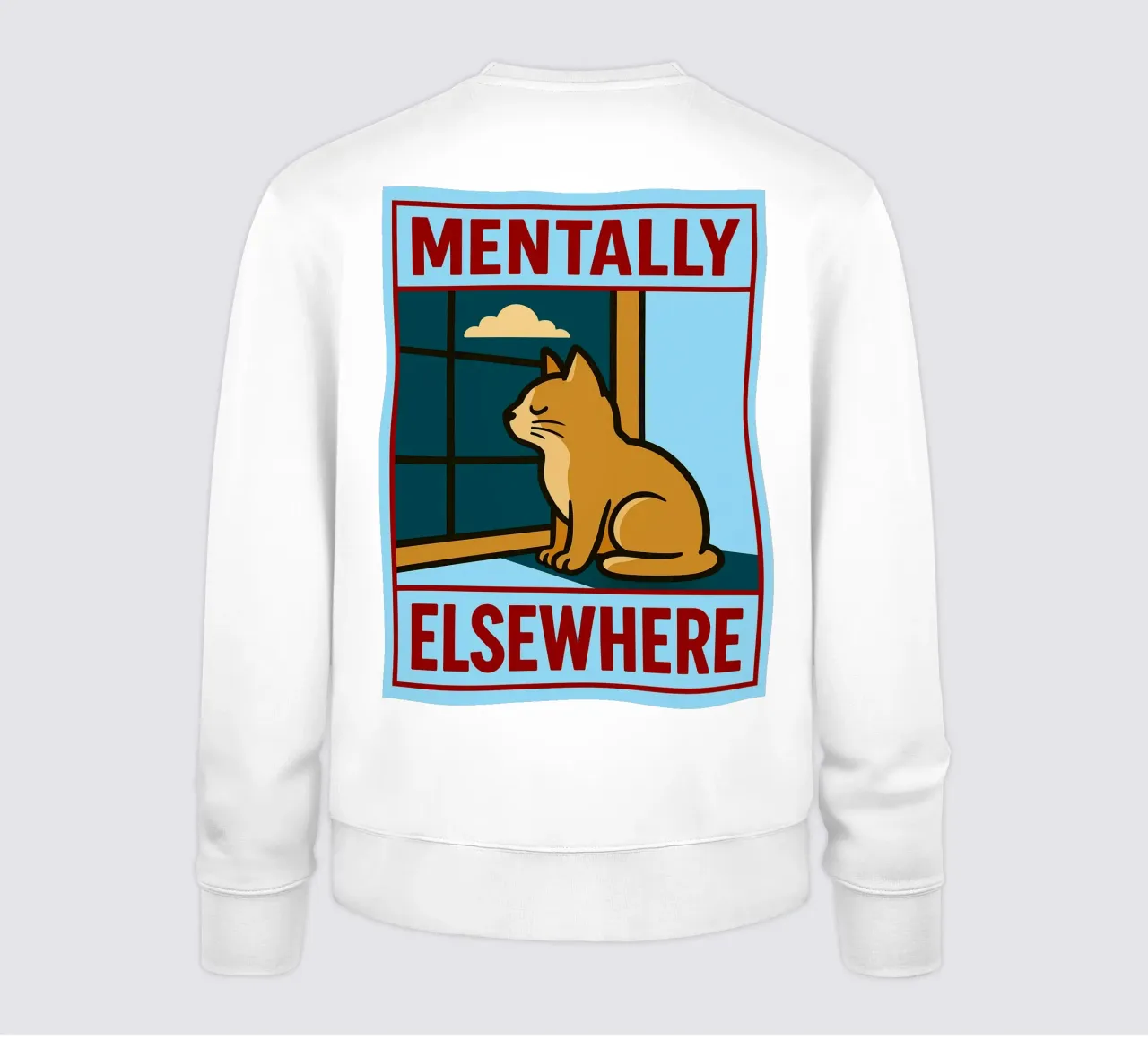 mentalmente en otra parte gato divertido sudadera de Toolee