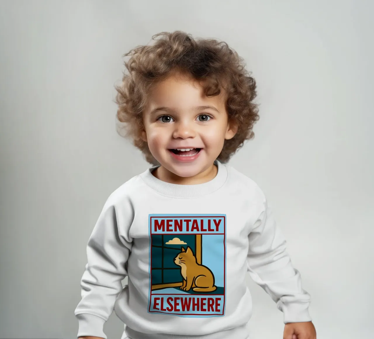 mentalmente altrove gatto divertente felpa neonato da Toolee