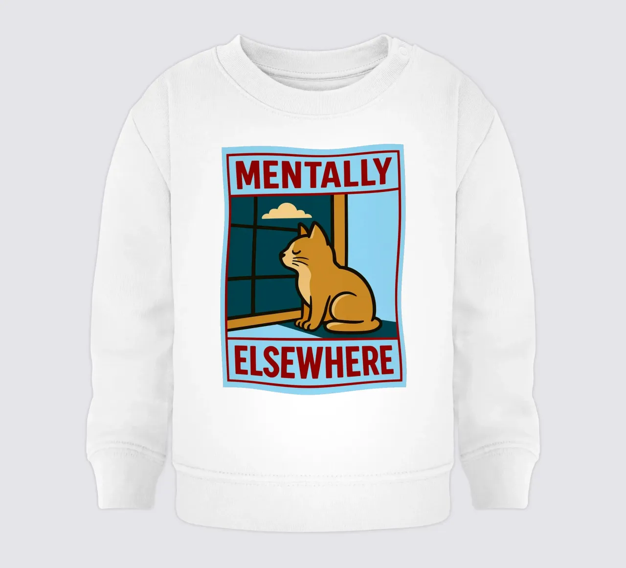 mentalmente altrove gatto divertente felpa neonato da Toolee