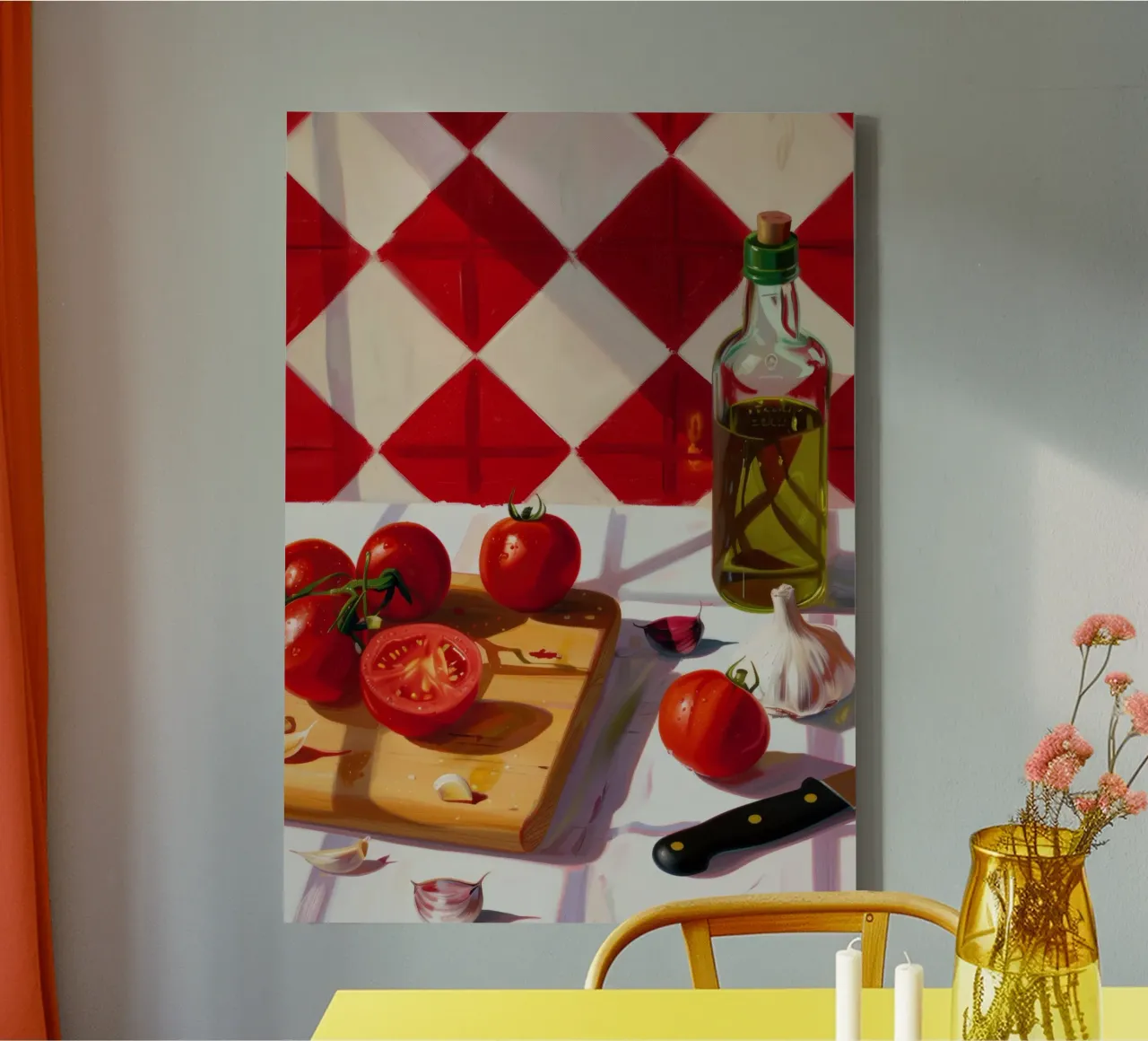 Boho Poster Club 5 Tomatoes canvas met Baklijst van Boho Print Collection