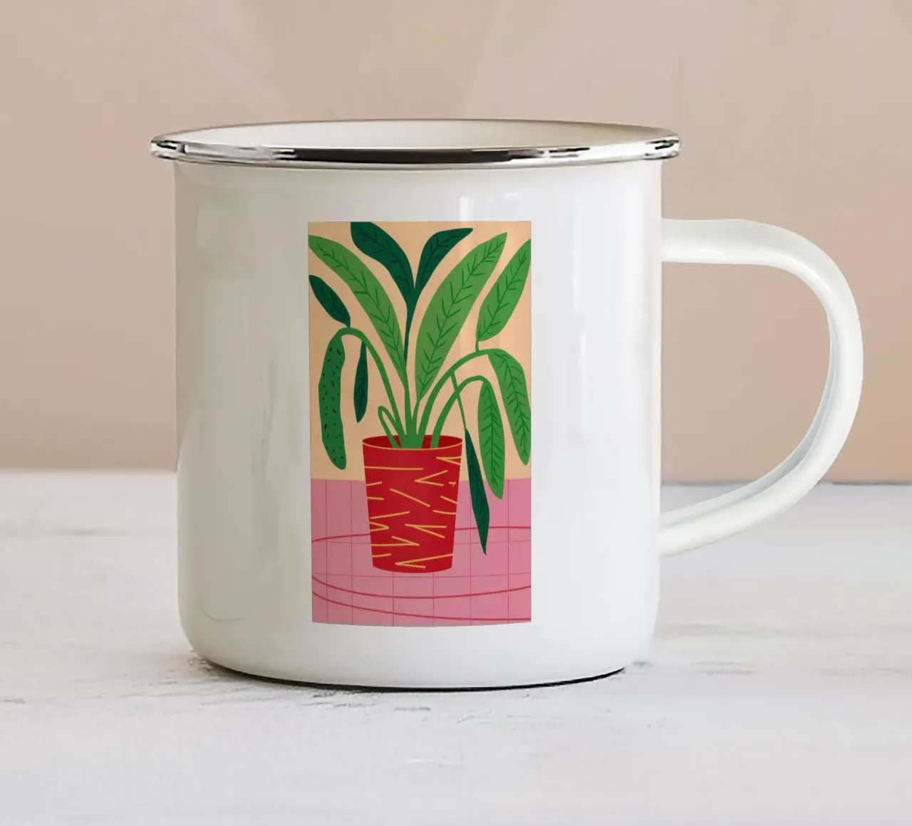 Pianta vibrante in vaso tazza in smalto da Sun Riser