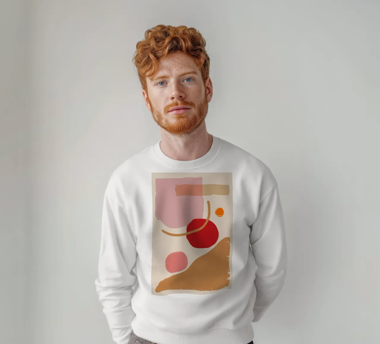Blush Abstrakte Komposition Sweatshirt von Sun Riser
