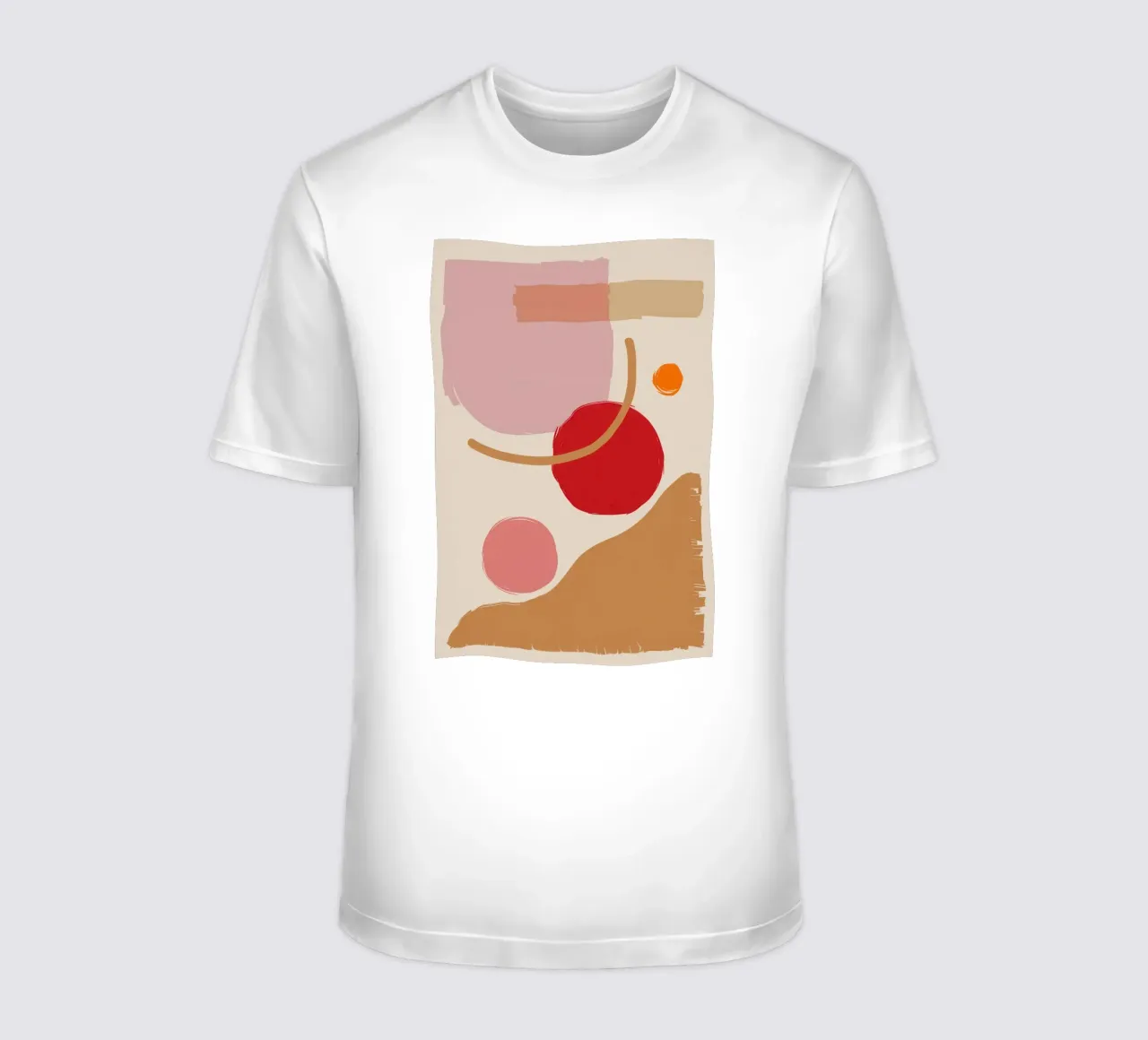 Blush Abstract Compositie t-shirt van Sun Riser