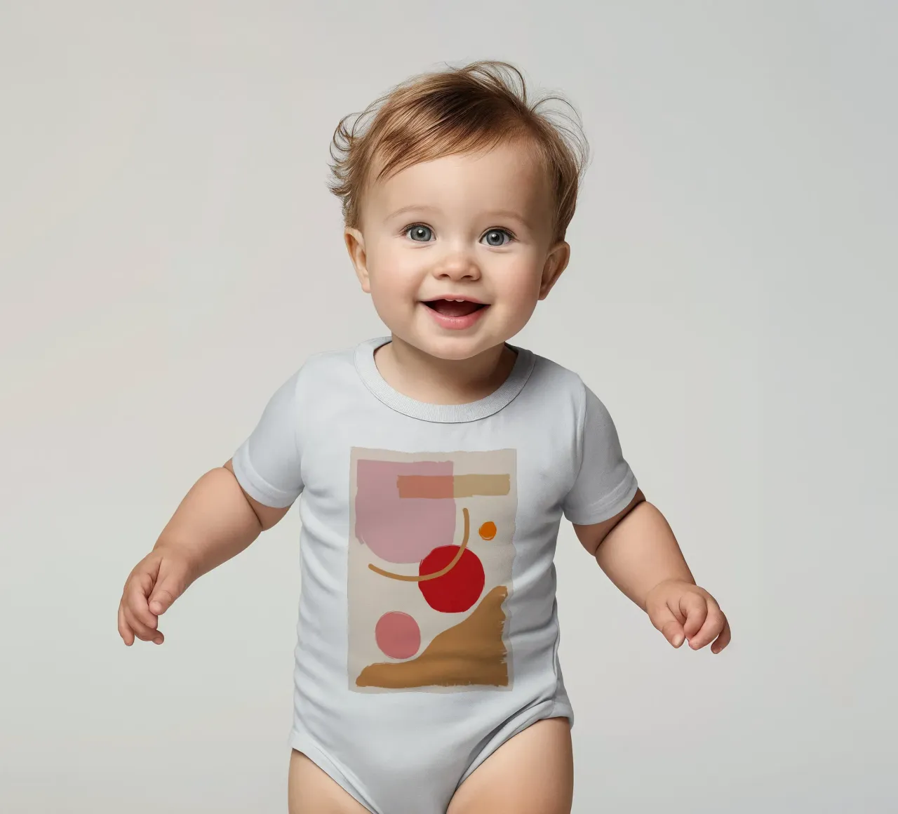 Composizione astratta Blush body neonato maniche corte da Sun Riser