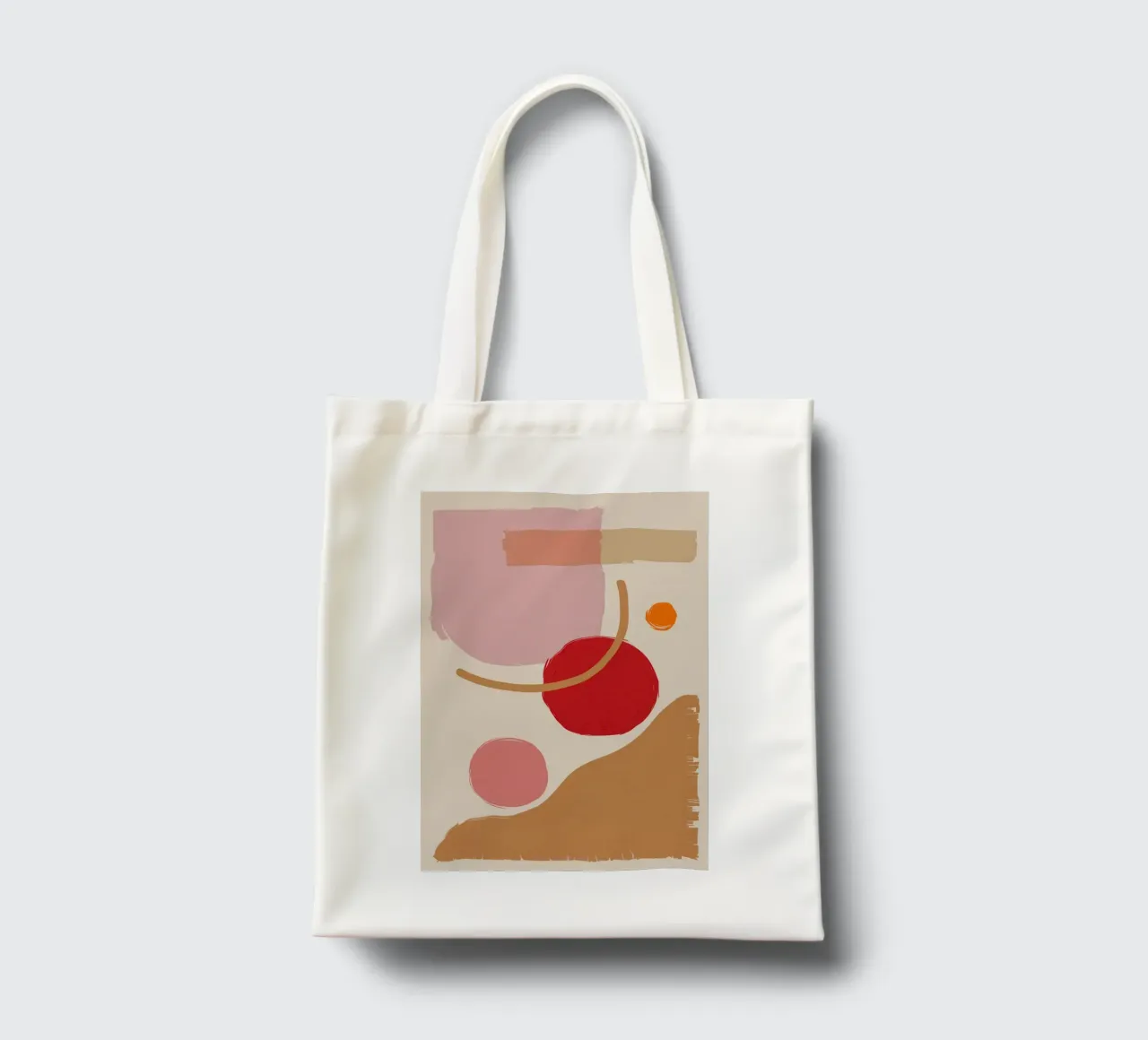 Blush Abstract Compositie jute draagtas van Sun Riser